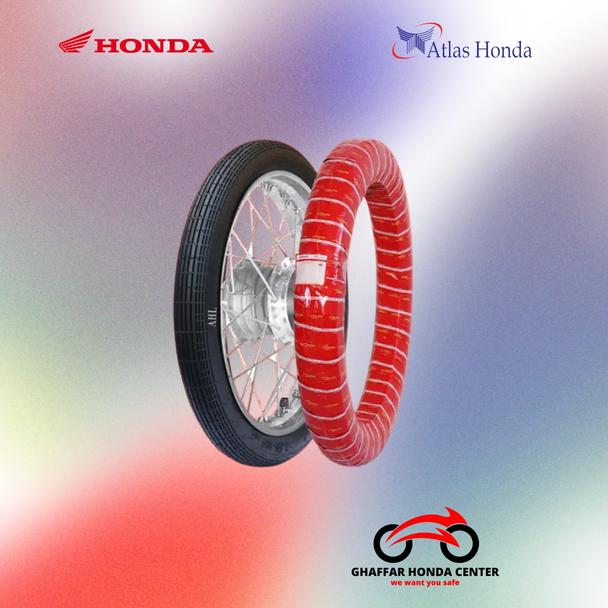 Atlas Honda Tyre with Tube Front CG125 2.50-18 - Tyre Price in Pakistan